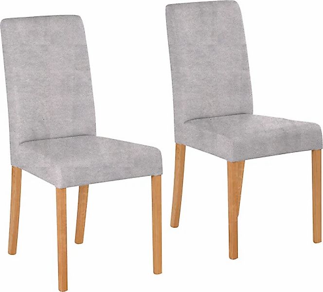 Home affaire 4-Fußstuhl »Bologna«, (Set), 2 St., Microfaser, Gestell aus Ma günstig online kaufen