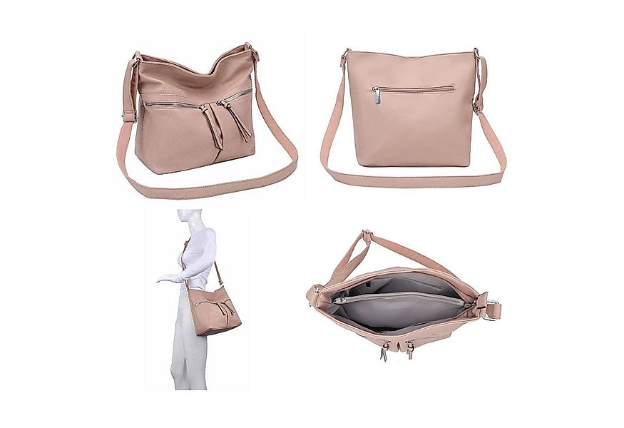 ITALYSHOP24 Schultertasche Damen Tasche Shopper Umhängetasche CrossOver Han günstig online kaufen