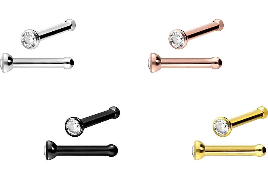 PIERCINGLINE Nasenpiercing 3er Set Chirurgenstahl Nasenstecker günstig online kaufen