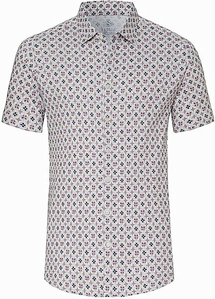Desoto Short Sleeve Jersey Hemd Druck Beige  - Größe S günstig online kaufen