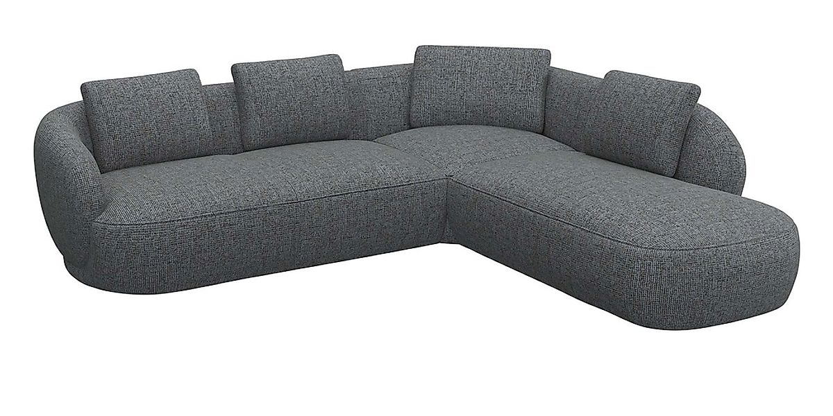 FLEXLUX Ecksofa »Torino, rund, L-Form, Sofa-Ecke mit Ottomane«, Modernes, o günstig online kaufen