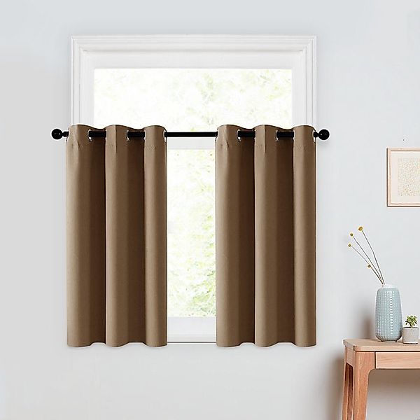 BYSURE Scheibengardine (2 St), Ösen, verdunkelnd, günstig online kaufen