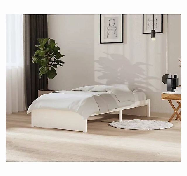 furnicato Bett Massivholzbett Weiß 90x200 cm günstig online kaufen