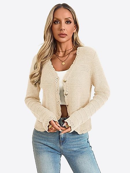 Imily Bela Cardigan Damen Langarm Strickjacke mit V-Ausschnitt (Packung, 1- günstig online kaufen