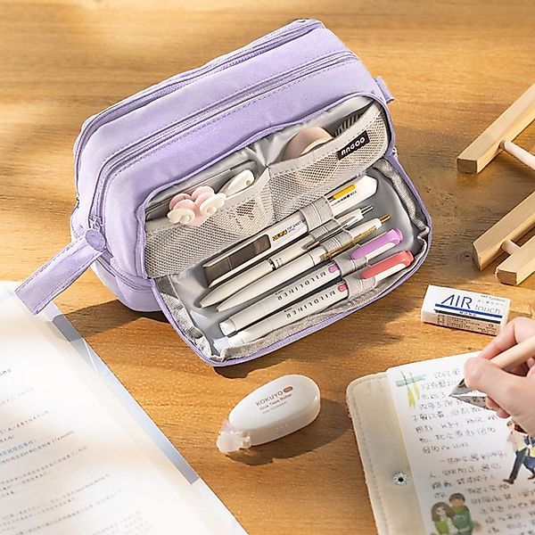 BYSURE Federmäppchen, Einfarbige Bleistifttasche mit großem günstig online kaufen