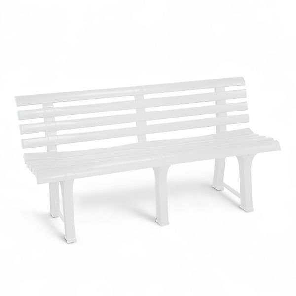 Spetebo Gartenbank Kunststoff Gartenbank 3-Sitzer 145 günstig online kaufen