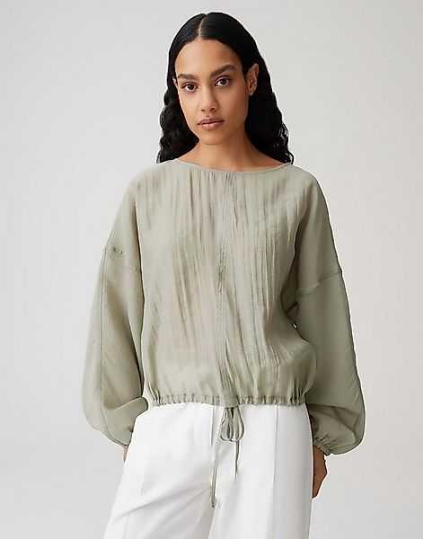 OPUS Shirtbluse Filla mit Tunnelzug am Saum elastisches Gummi am Ärmelsaum, günstig online kaufen