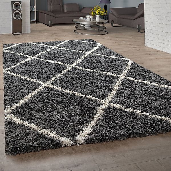 Paco Home Hochflor-Teppich »Kalmar 441«, rechteckig, 40 mm Höhe, Scandi Des günstig online kaufen