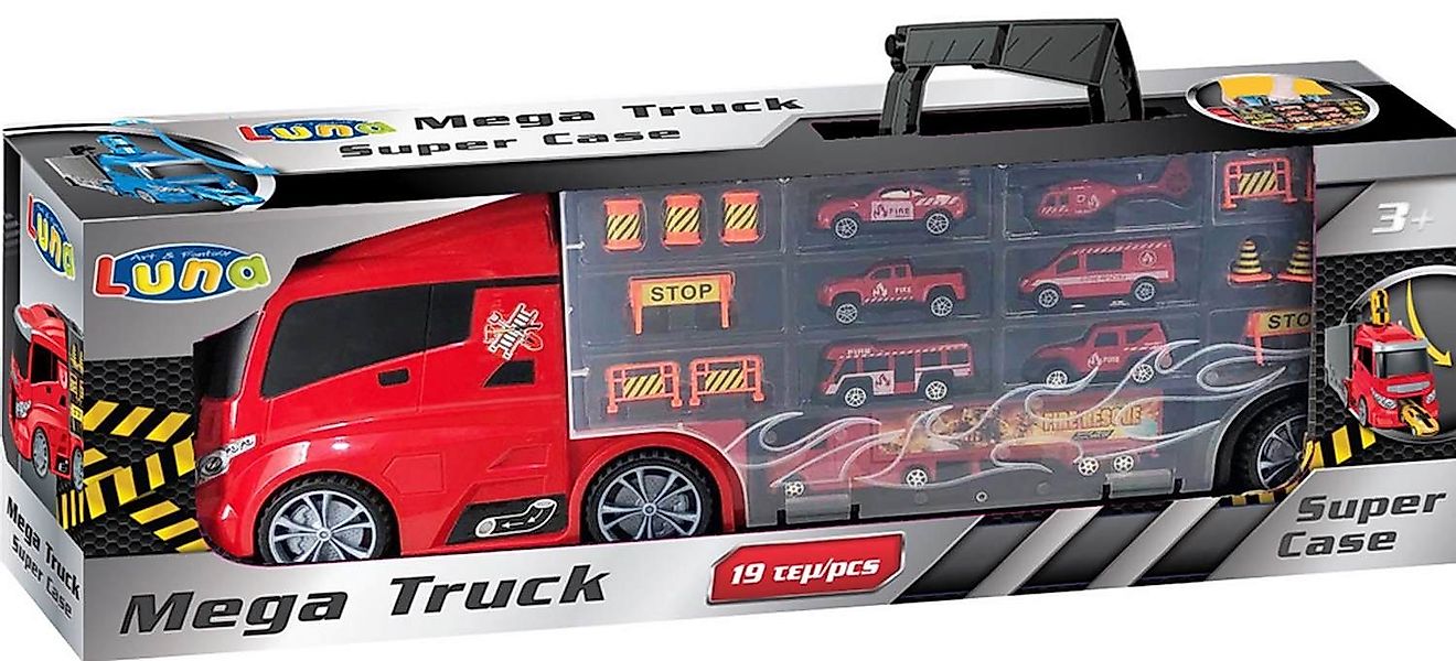 Diakakis Spielzeug-Feuerwehr Mega Truck LKW Tragekoffer günstig online kaufen
