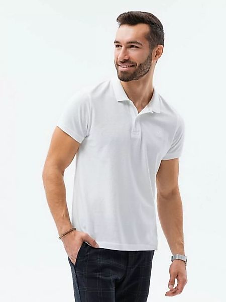 OMBRE Poloshirt Ombre Herren Pique-Strick-Poloshirt - weiß V4 S1374 M günstig online kaufen
