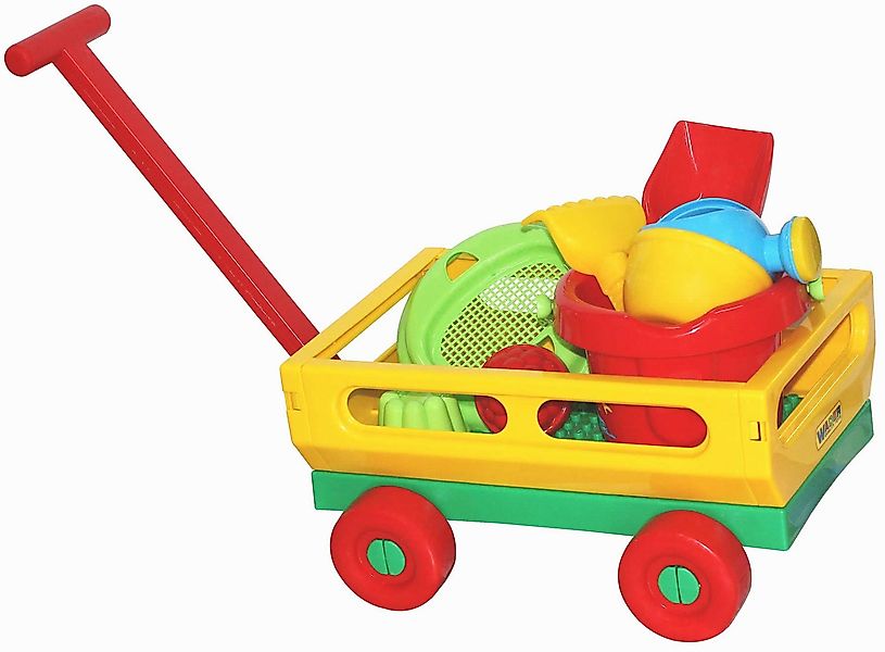 WADER QUALITY TOYS Sandform-Set Handwagen-Set 8-tlg. Sandspielzeug Eimer Si günstig online kaufen