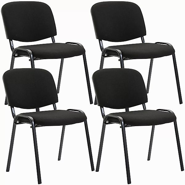 4er Set Esszimmerstuhl Ken Stoff Schwarz günstig online kaufen