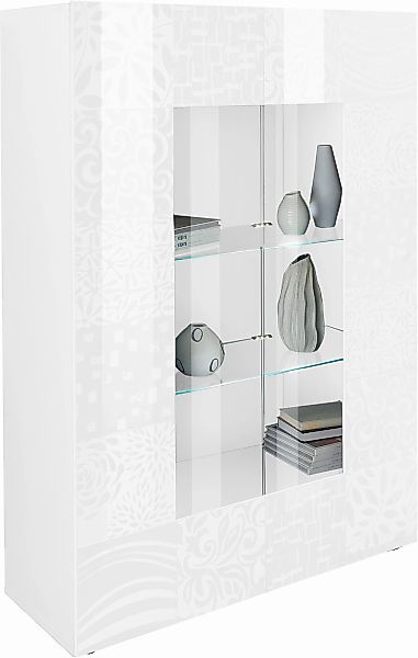 INOSIGN Vitrine "Miro", Stauraumvitrine, Höhe 166 cm mit dekorativem Siebdr günstig online kaufen
