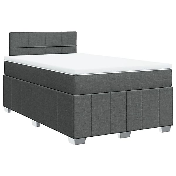 vidaXL Boxspringbett mit Matratze Dunkelgrau 120x200 cm Stoff 3287036 günstig online kaufen