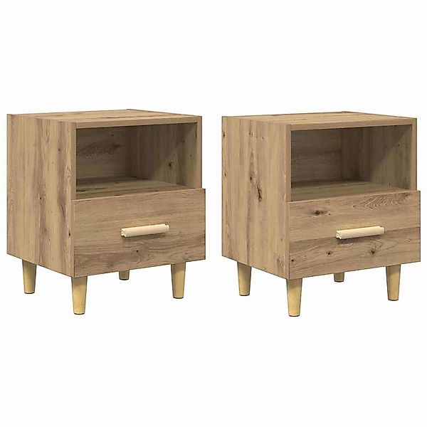 vidaXL Nachttisch 2 Stk Artisan-Eiche 40 x 35 x 47,5 cm Holzwerkstoff 88058 günstig online kaufen