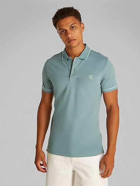 Calvin Klein Jeans Poloshirt "TIPPING SLIM POLO", mit Streifendetail am Kra günstig online kaufen