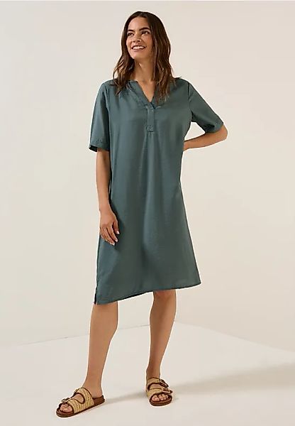 Split Neck Strukturkleid günstig online kaufen