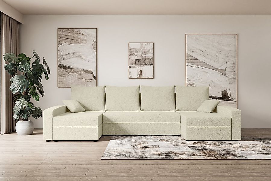 ALTDECOR Wohnlandschaft ALESIA-U, Couch mit Schlaffunktion, Wohnzimmer - Wo günstig online kaufen