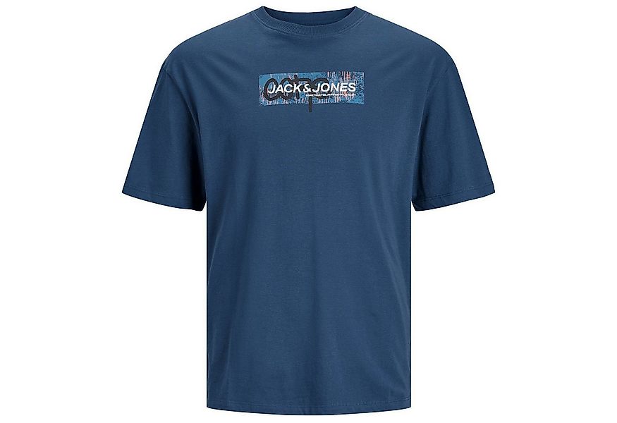 Jack & Jones Rundhalsshirt Jack&Jones T-Shirt XXL rauchblau Labelprint JCOA günstig online kaufen