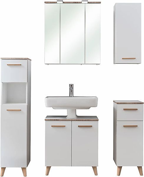 Saphir Badmöbel-Set "Quickset 931 5-teilig, Waschbeckenunterschrank und LED günstig online kaufen