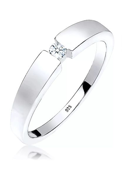 Elli DIAMONDS Verlobungsring "Klassisch Bandring Diamant 0.06 ct. 925 Silbe günstig online kaufen