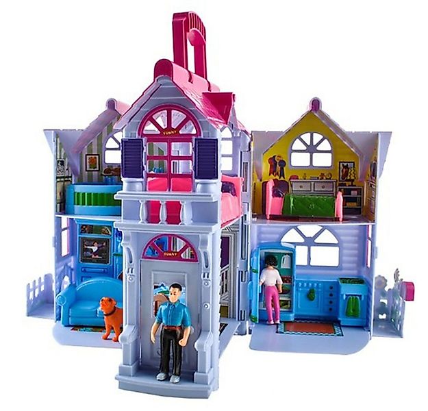 KRUZZEL Puppenhaus Spielhaus Puppenhaus, (Spar-Set, 1-tlg., farbenfrohes Ha günstig online kaufen