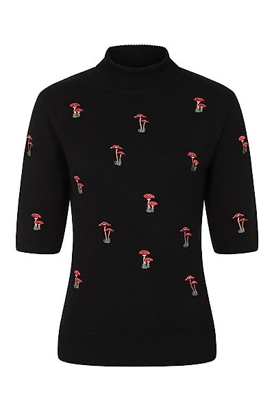 Banned Kurzarmpullover Mushroom Dreams Schwarz Vintage günstig online kaufen