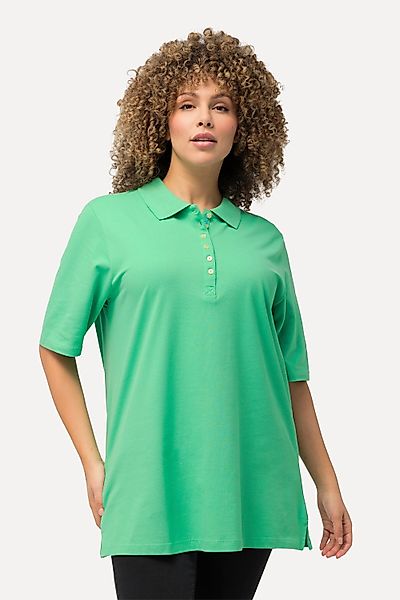 Ulla Popken T-Shirt Poloshirt Piqué Polokragen günstig online kaufen