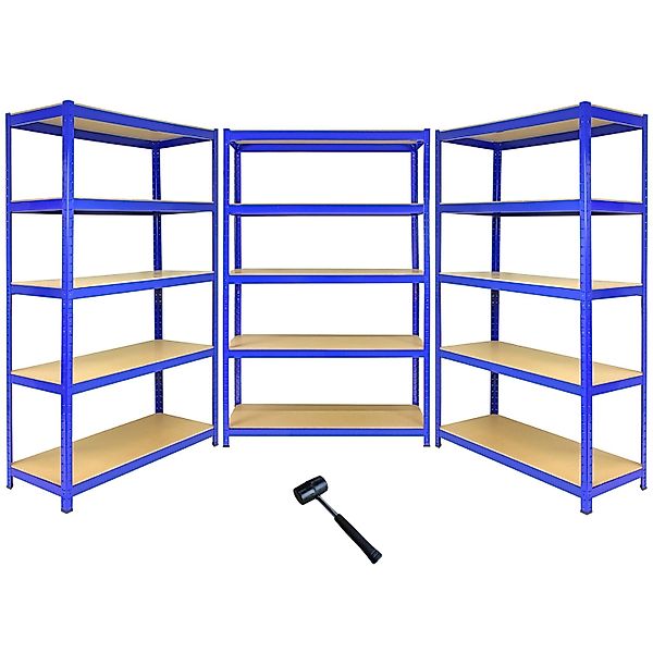 Monstershop 3 x T-Rax Lagerregal 180cm x 120cm x 45cm Blau günstig online kaufen