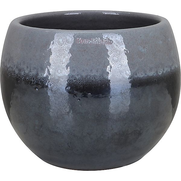A.H.G. Übertopf Luxa Keramik Ø 12 cm x 11 cm Anthrazit Glasiert günstig online kaufen