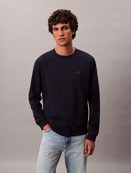 Calvin Klein Jeans Langarmshirt "LS EASY MONOGRAM TEE", Mit Rundhalsausschn günstig online kaufen