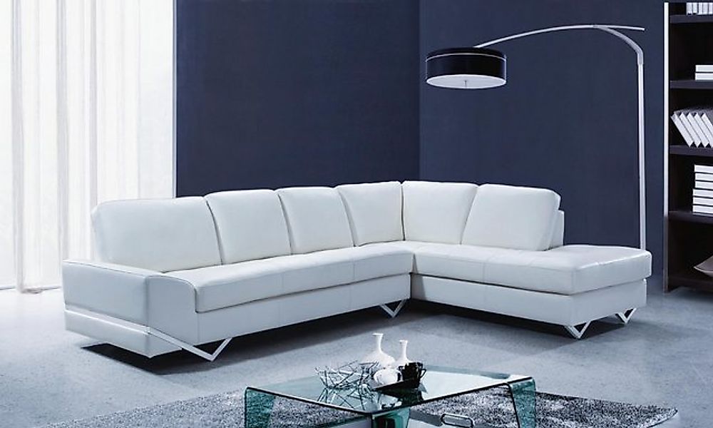 Salottini Ecksofa Edles Ecksofa Elba Leder Eckcouch, 2 Teile, Füsse aus ver günstig online kaufen