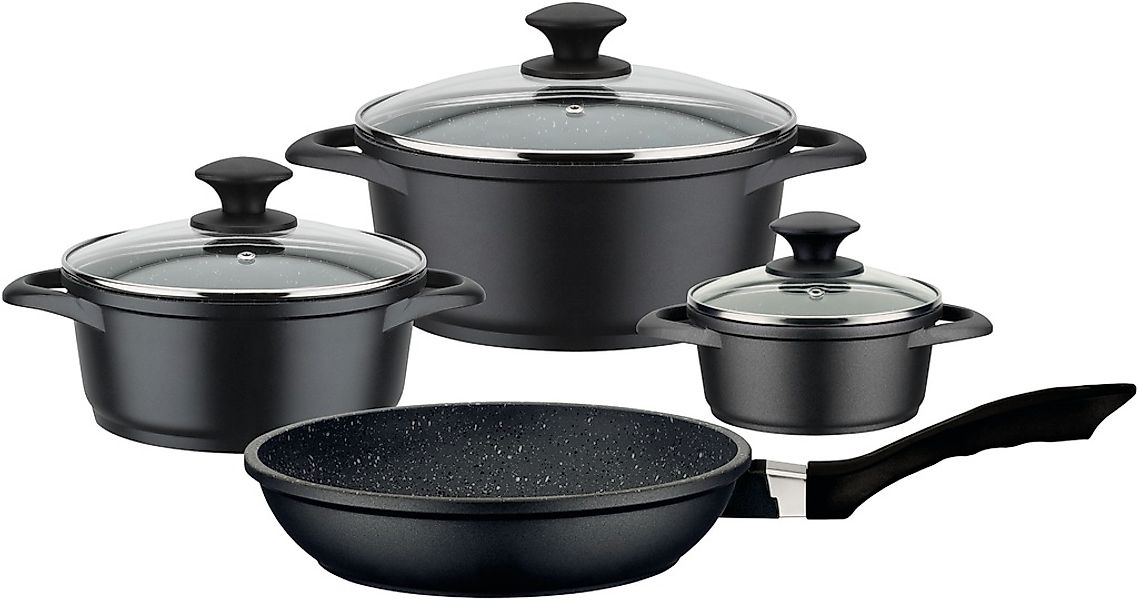 GSW Topf-Set "Gourmet Granit" Set, je 1 Kochtopf Ø 16/20/24 cm, 1x Bratpfan günstig online kaufen