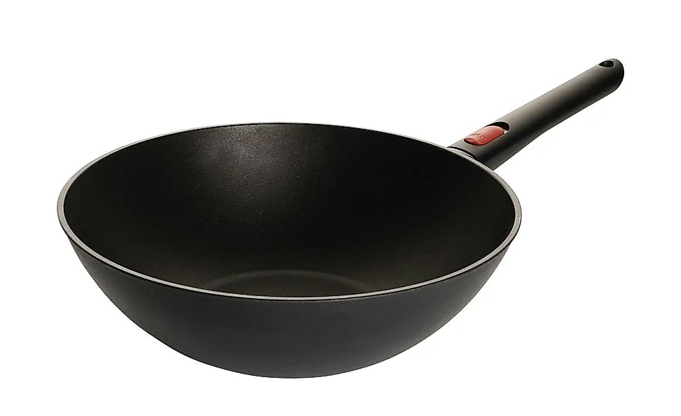 WOLL Wok Ø 30 cm  ¦ schwarz ¦ Aluminium ¦ Maße (cm): H: 10  Ø: 30 Töpfe & P günstig online kaufen