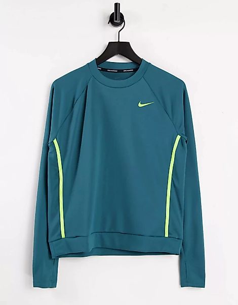 Nike Running – Icon Clash – Langärmliges Oberteil in Blaugrün günstig online kaufen