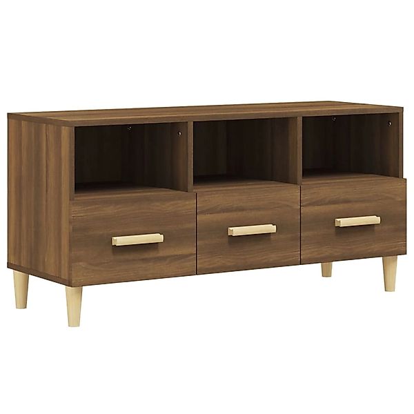 vidaXL TV-Schrank Braun Eichen-Optik 102x36x50 cm Holzwerkstoff  Modell 1 günstig online kaufen