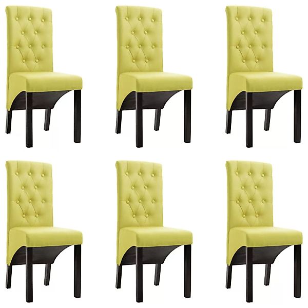 Esszimmerstühle 6 Stk. Grün Stoff günstig online kaufen