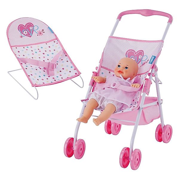 Hauck Kombi-Puppenwagen Puppenset - Love Heart, günstig online kaufen
