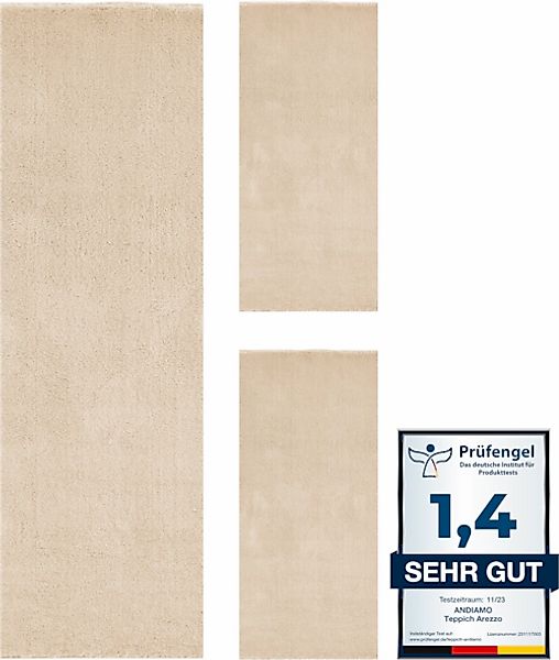 Andiamo Bettumrandung »Arezzo«, (1 tlg.), Uni Farben, weicher Flor, waschba günstig online kaufen