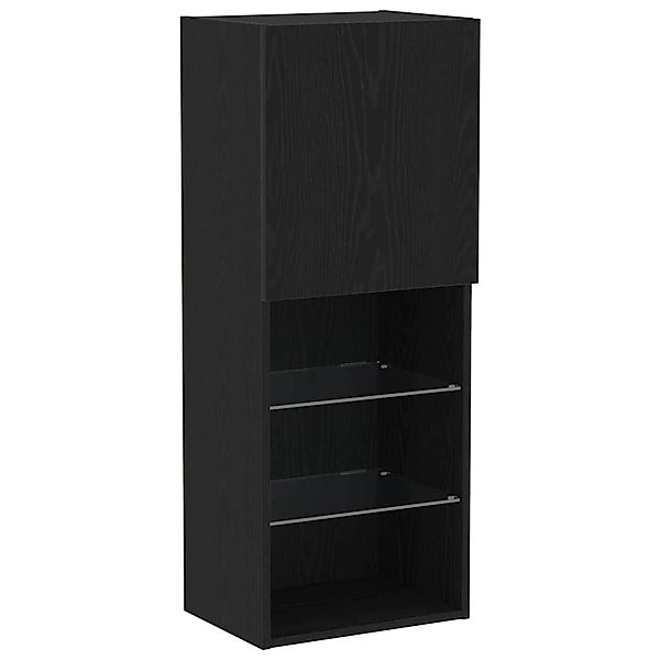 vidaXL Wandmontierter TV-Schrank Wandmontiert Schwarz Eichen-Optik 863089 günstig online kaufen