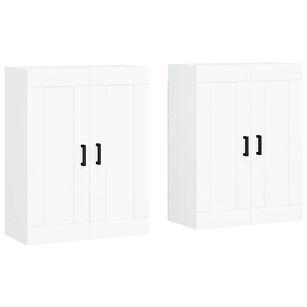 vidaXL Wandschränke 2 Stk Weiß Holzwerkstoff 3198017 günstig online kaufen