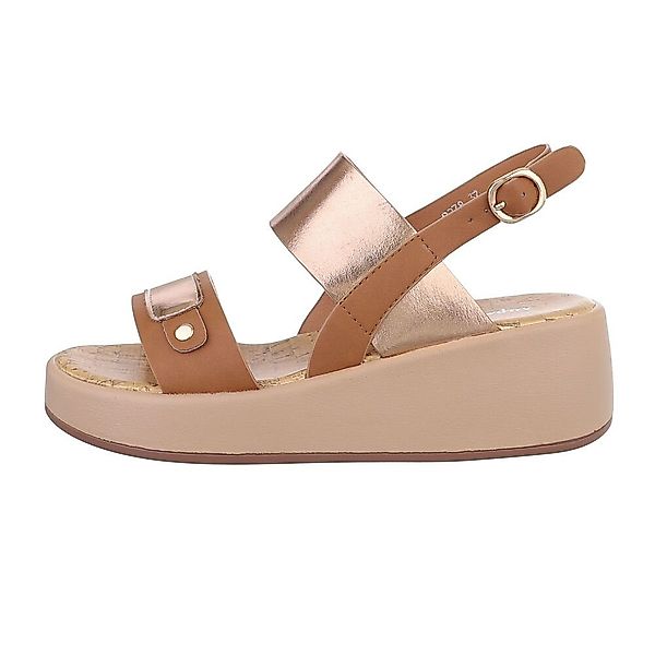 Ital-Design Damen Freizeit Plateausandaletten Keilabsatz/Wedge Keilsandalet günstig online kaufen