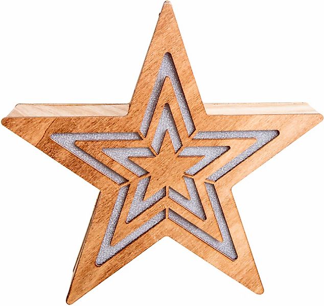 näve LED Stern »Weihnachtsdeko aus Holz«, Leuchtmittel LED-Board   LED fest günstig online kaufen