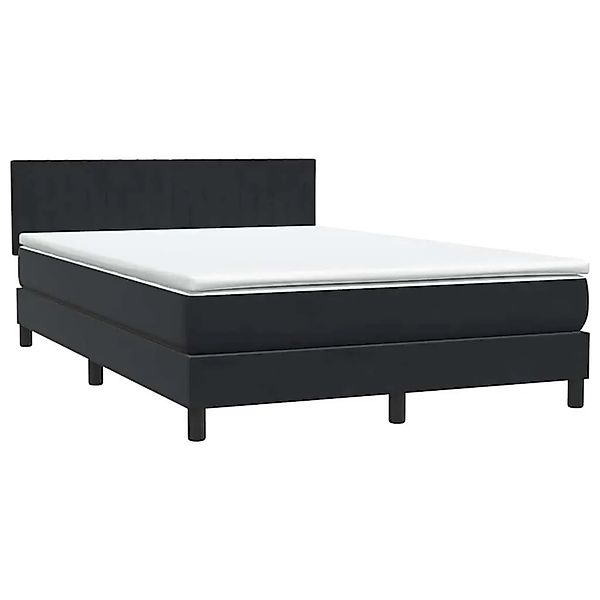 vidaXL Boxspringbett mit Matratze Schwarz 160x220 cm Samt 3316457 günstig online kaufen