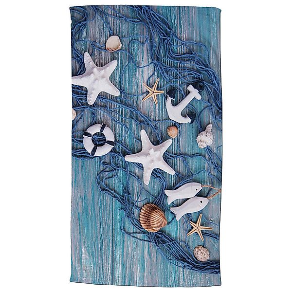 Strandtuch Kevin blau Polyester B/L: ca. 100x180 cm günstig online kaufen