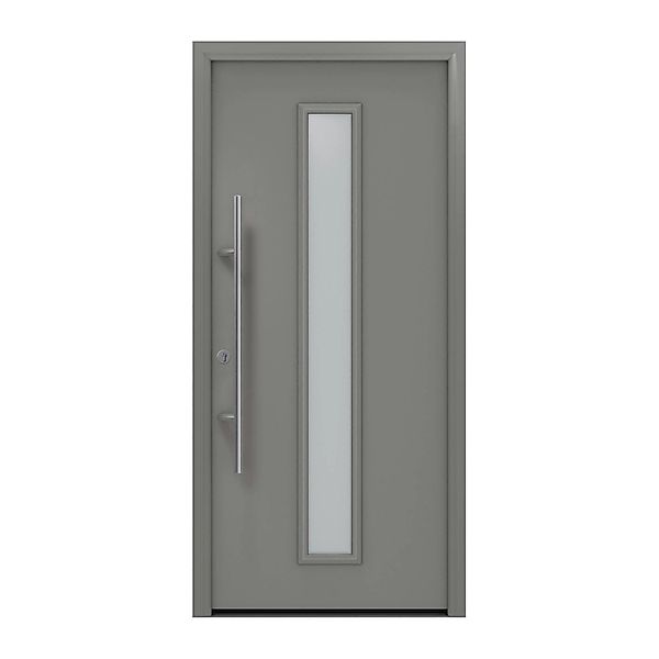 EcoStar Haustür Isopro Secur IPS 020S Graualuminium 110 cm x 210 cm RAL DIN günstig online kaufen