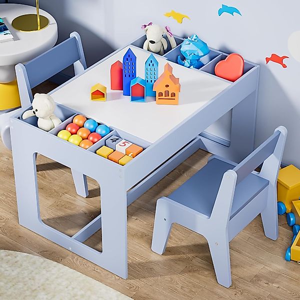 TLGREEN Kindertisch mit 2 Stühlen, Kindersitzgruppe, günstig online kaufen