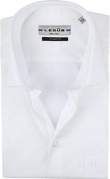 Ledub Hemd Kurze Ärmel Weiß MF - Größe 38 günstig online kaufen