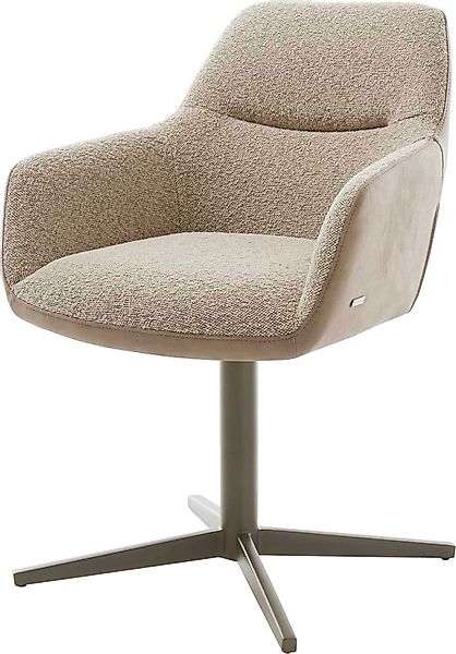 DELIFE Polsterstuhl Pejo-Flex, Fußkreuz Effektfinish Titan günstig online kaufen