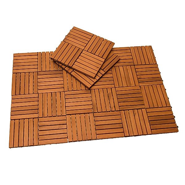 Casaria Holzfliesen 22x Akazie Quattro Mosaik, günstig online kaufen